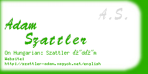 adam szattler business card